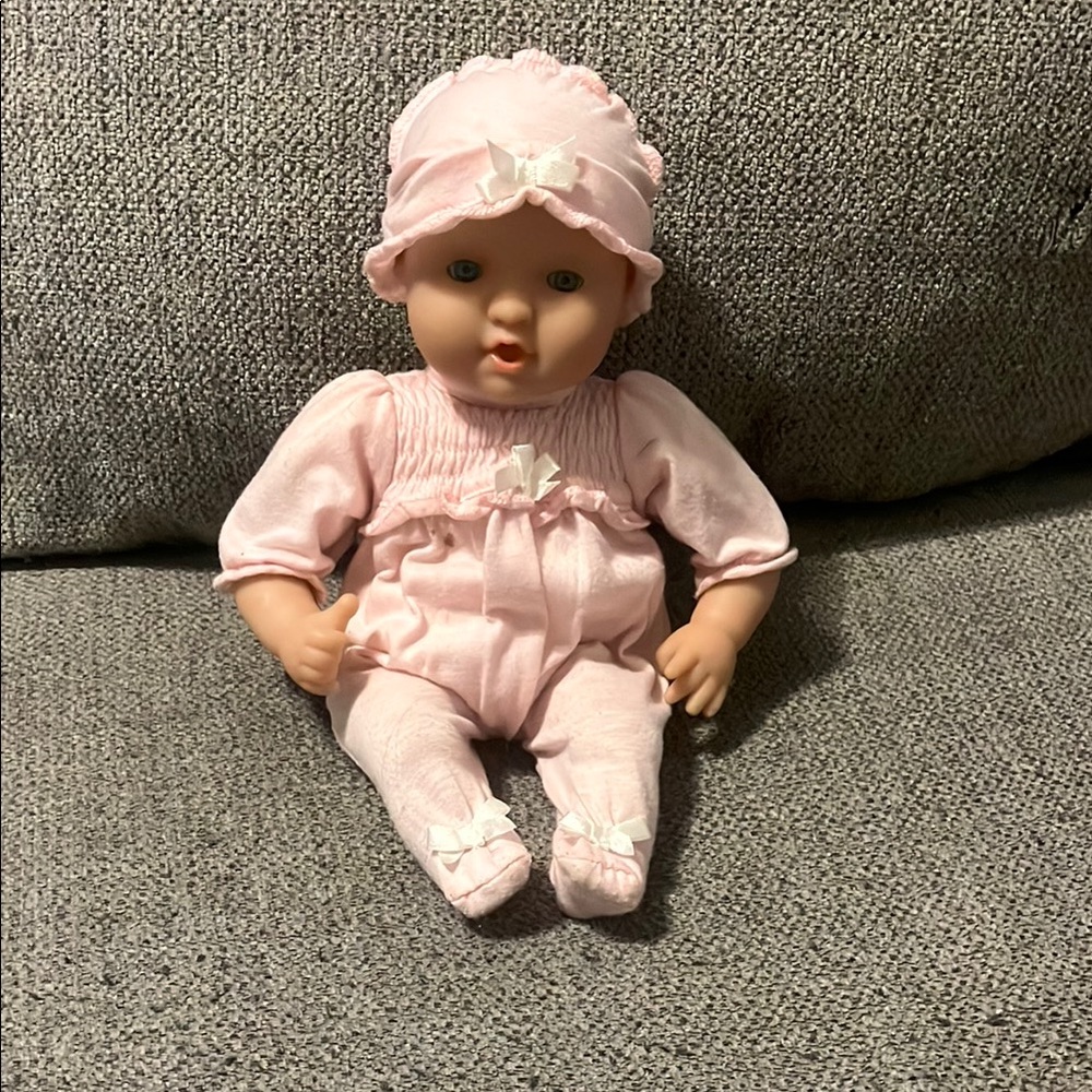 Adorable Pink Baby Doll with Hat